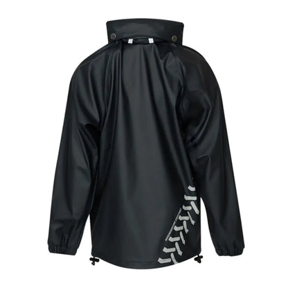 Black Xpert Swampmaster Stormgear Junior Waterproof Jacket with reflective chevron pattern