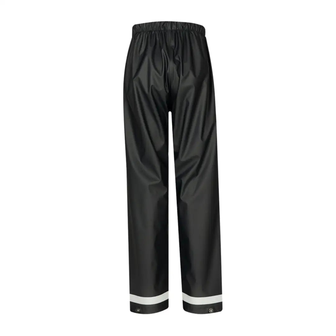 Black waterproof rain pants with reflective stripes from Xpert Swampmaster Stormgear Junior