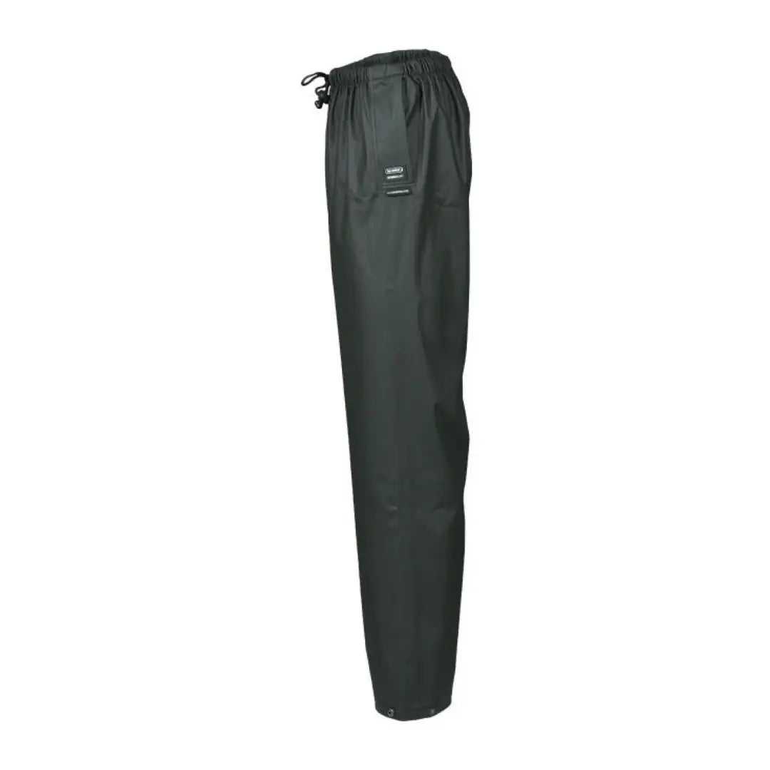 Dark green Xpert Swampmaster Stormgear waterproof trousers with elastic waist and drawstring