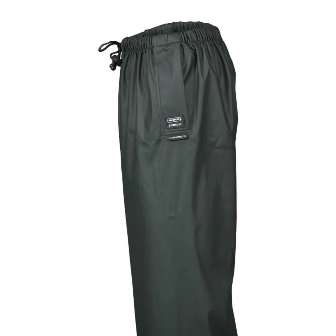 Dark green Xpert Swampmaster Stormgear waterproof trousers with elastic waist and drawstring